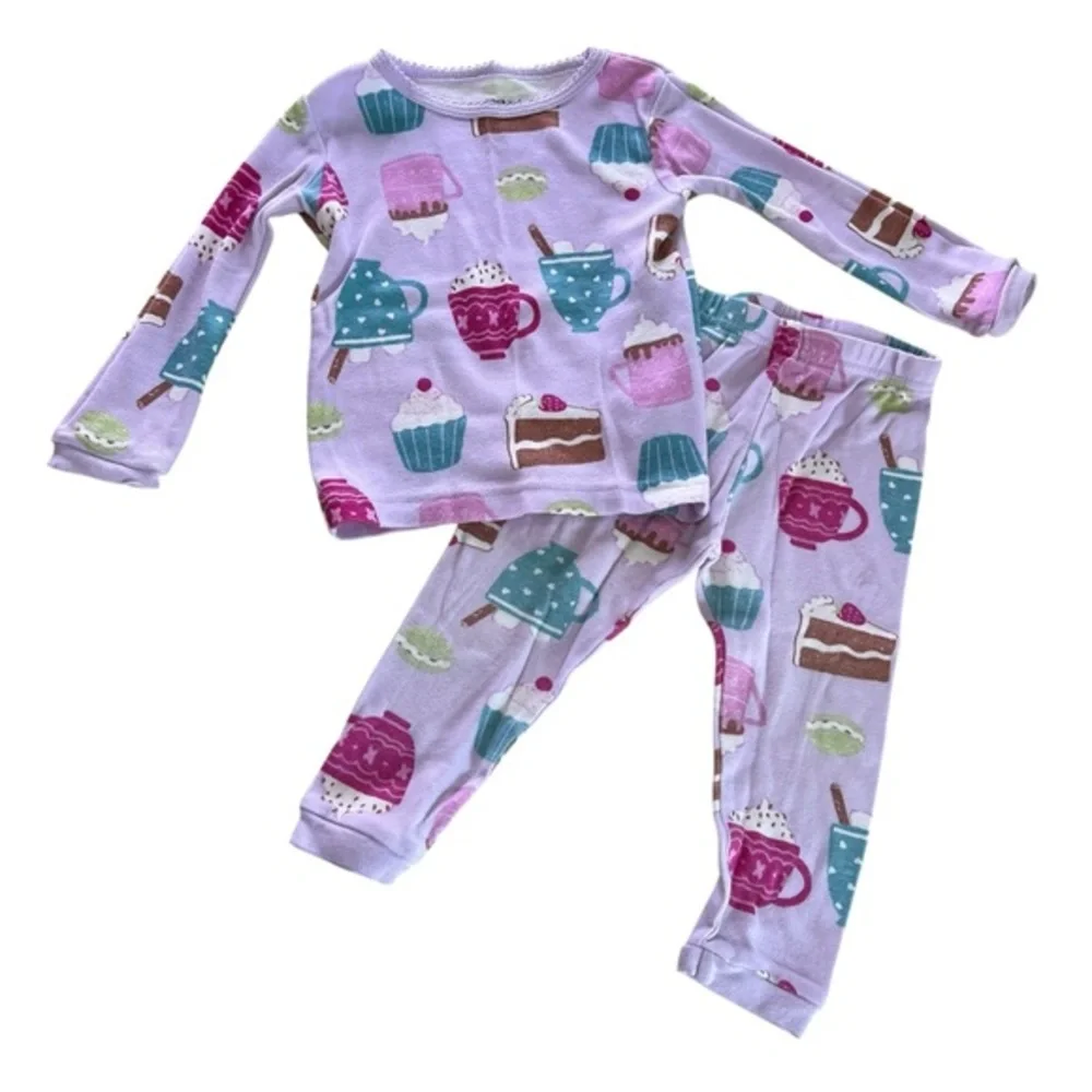 Carters Hot Cocoa Sweets Pajama Set Size 12 months